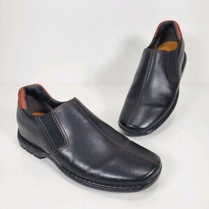 Cole Haan Zeno Loafers Mens Size 10 M Black Leather Slip On Split Toe EUC